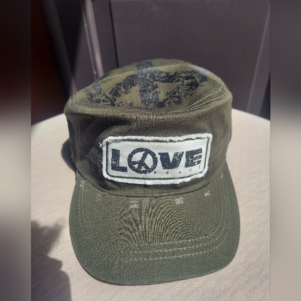 Green Peace and Love cap hat